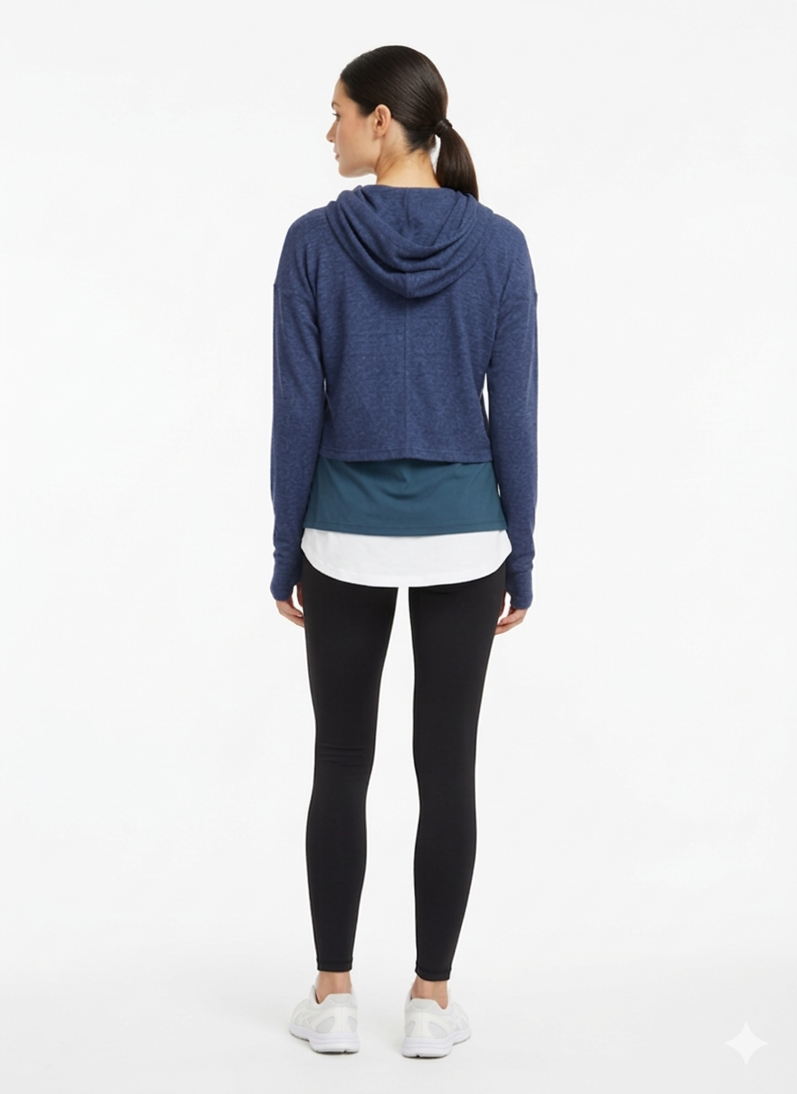 Jaqueta com Capuz Azul Marinho - Track & Field/M