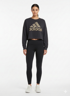 Moletom Cropped Logo Estampa Camuflada - Adidas/P