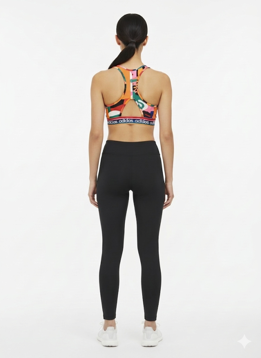 Top Esportivo Estampa Abstrata Multicolorido - Adidas/U