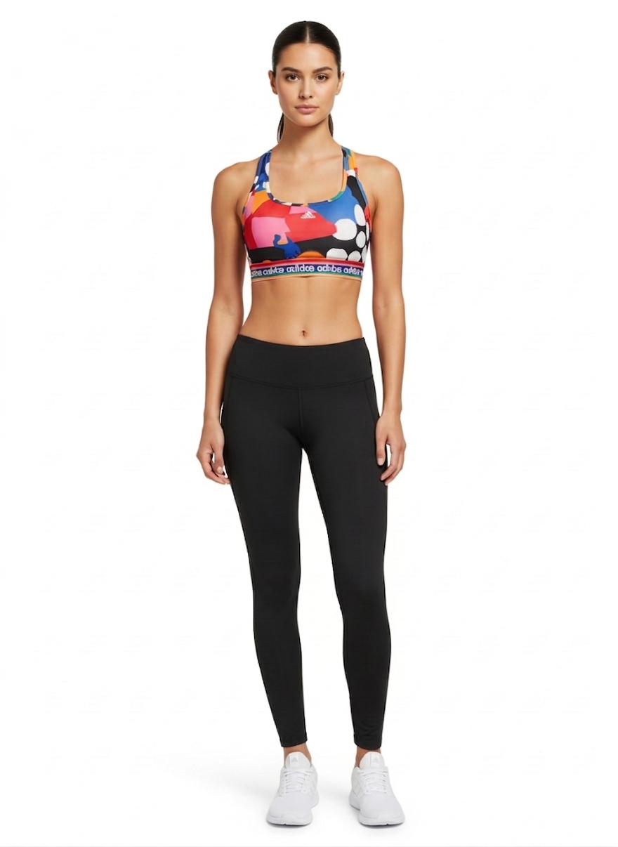 Top Esportivo Estampa Abstrata Multicolorido - Adidas/U