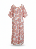 Vestido leve manga ampla detalhe pesponto estampado - RICHARDS | 42