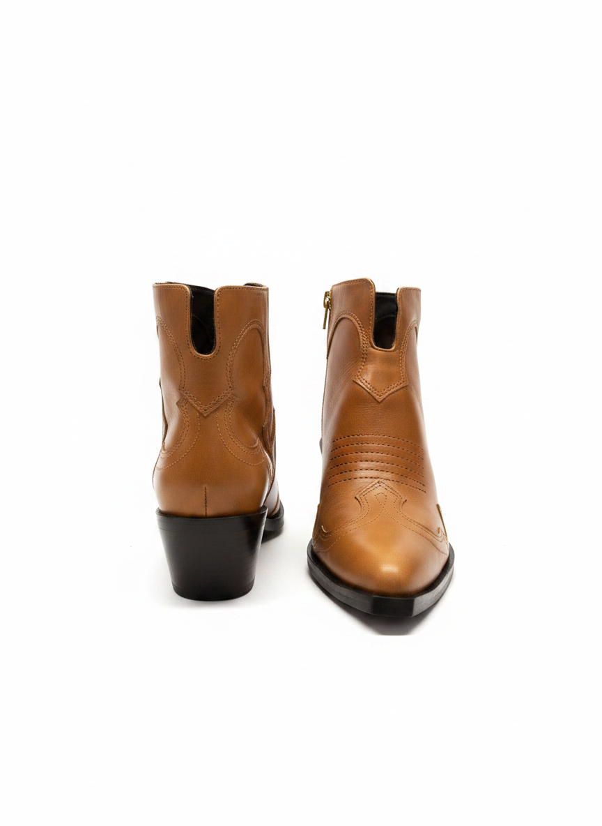 Bota Ankle Boot Couro Western - LUIZA BARCELOS / 35