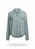 Blusa Listrada Viscose - SKUNK / 40