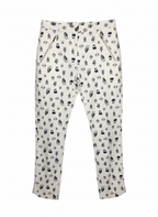 Calça tecido skinny branca estampa coruja - COR DOCE | 38