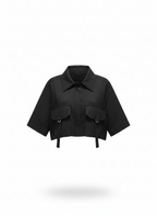 Blusa Cropped Tecido Leve - OPEN / G