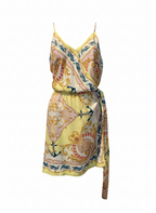Vestido estampado amarelo mar alça - FARM | G
