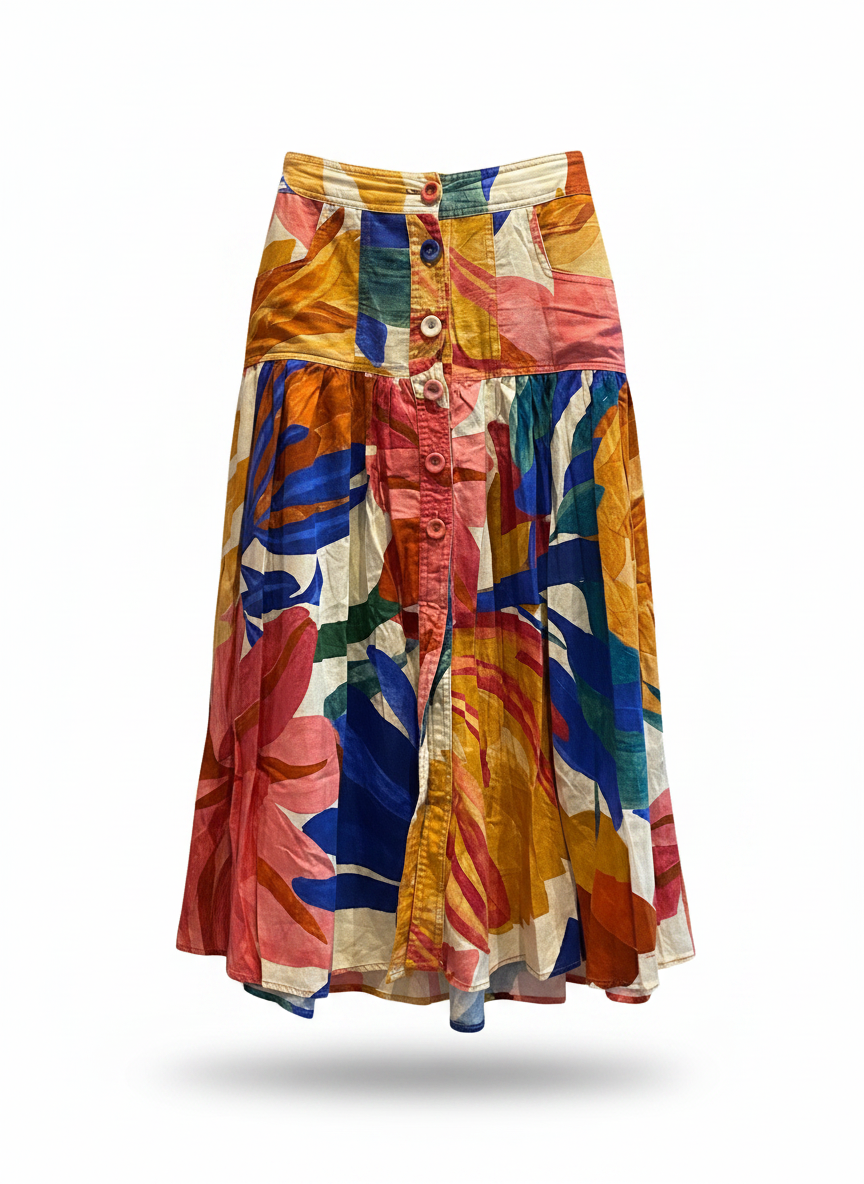 Saia Estampada Viscose - FARM / M