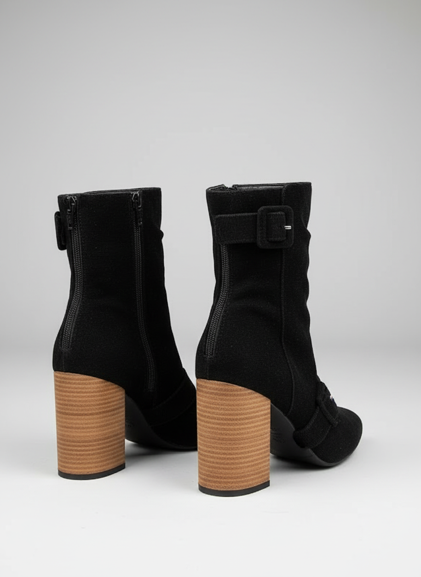 Bota Ankle Boot Cotelê Salto Bloco - FYI / 36