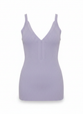 Regata tricot canelada decote v lilás - ANIMALE JEANS | P