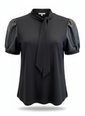 Blusa em Couro PU - BORDA BARROCA / M