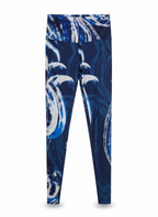 Calça legging esportiva estampada azul - CCM | P