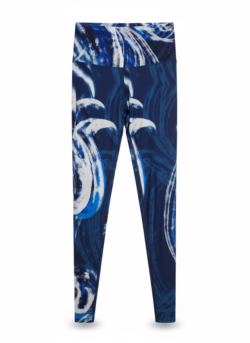 Calça legging esportiva estampada azul - CCM | P
