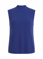 Blusa sem manga tricot canelada azul-royal - ANIMALE JEANS | P