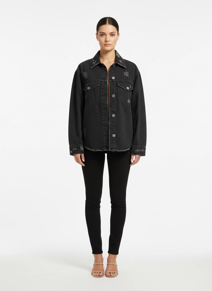 Jaqueta Jeans Preta - Skunk/38