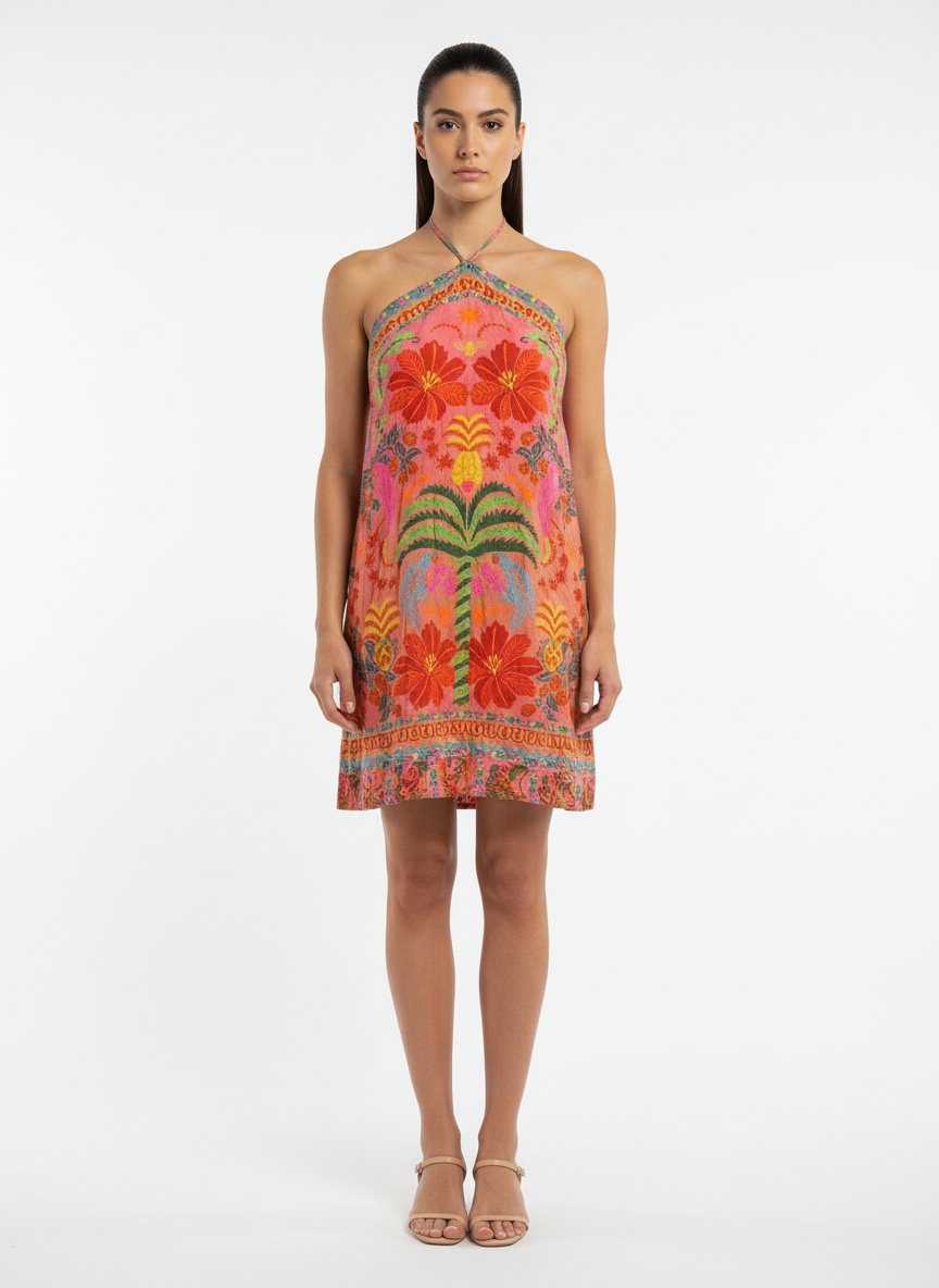 Vestido Curto Estampa Tropical - Farm/P