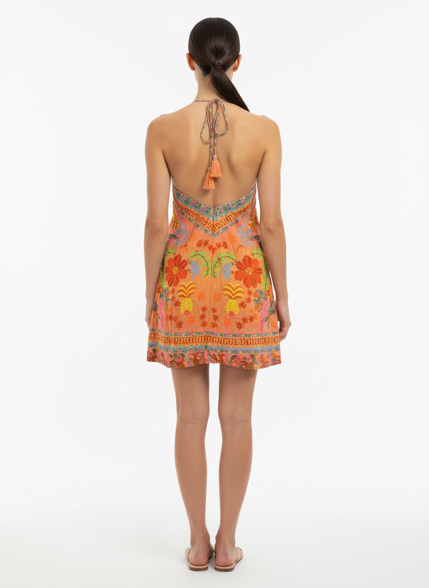 Vestido Curto Estampa Tropical - Farm/P