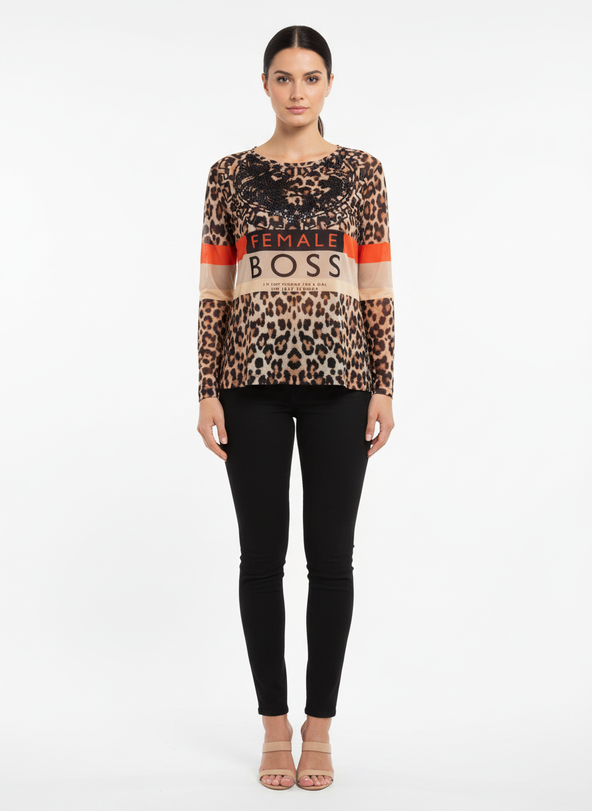 Blusa Oncinha com Detalhe Paetê - Caos/M