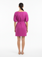 Vestido de Linho com Amarração Magenta - A.Cult/P