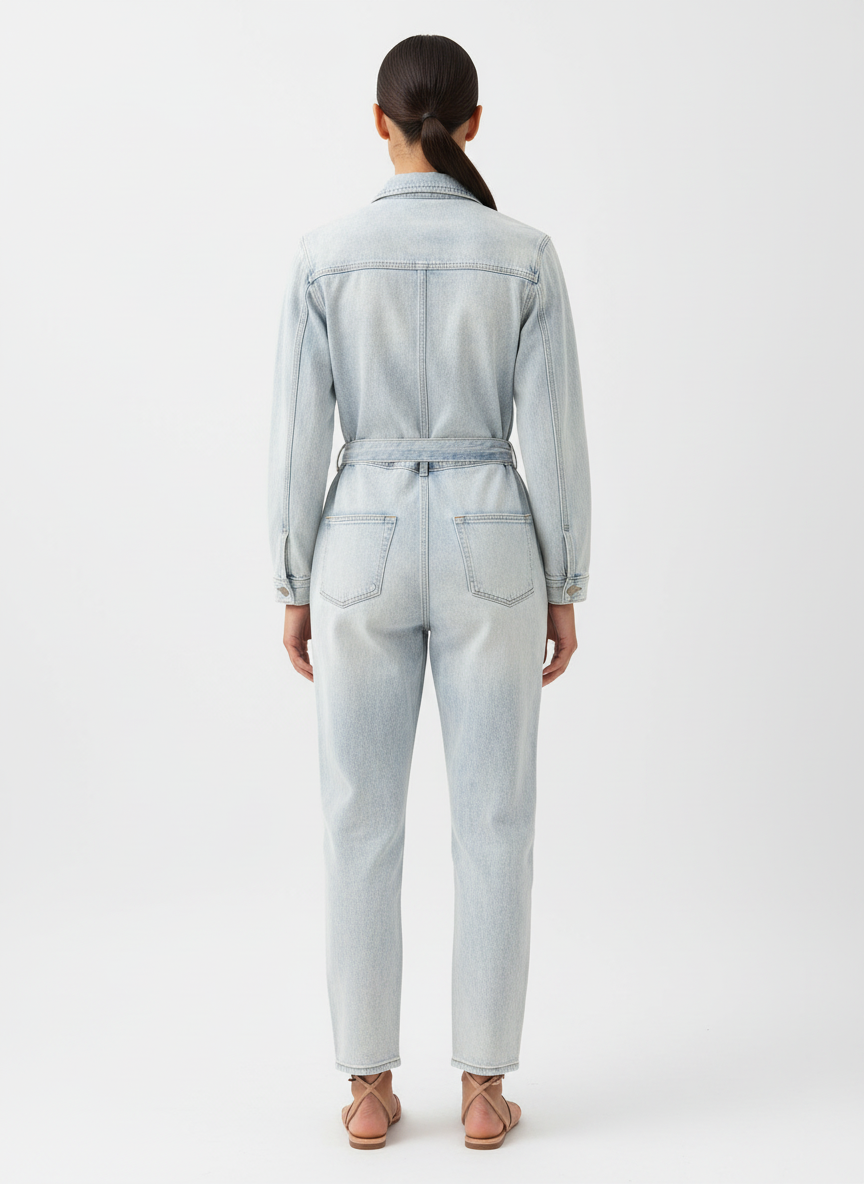 Macacão Jeans Manga Longa - Le Lis Blanc