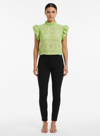 Cropped Renda Verde Limão /P