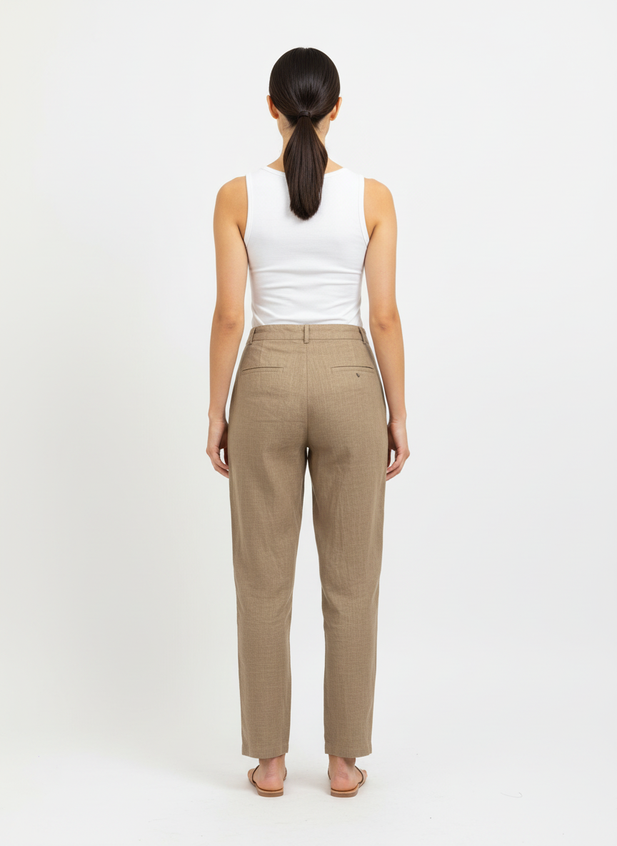 Calça alfaiataria algodão - SEM MARCA | P