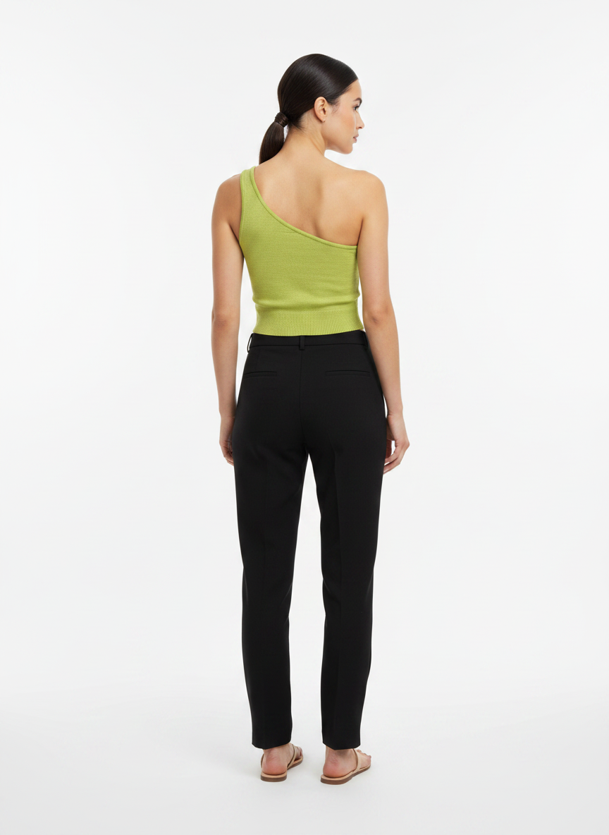 Cropped tricot um ombro só verde - VIVIANE FURRIER | M