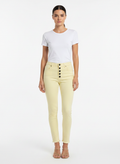 Calça Jeans Amarela Cintura Alta Desfiada - ANIMALE / 38