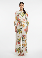 Conjunto Floral Maxi com Amarração e Fendas Frontais - CHEROY / M