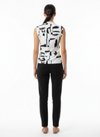 Blusa Gola Alta Estampa Abstrata - Amimale/P