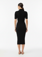 Vestido Midi Malha Gola Alta - UNDERFLOOR / M