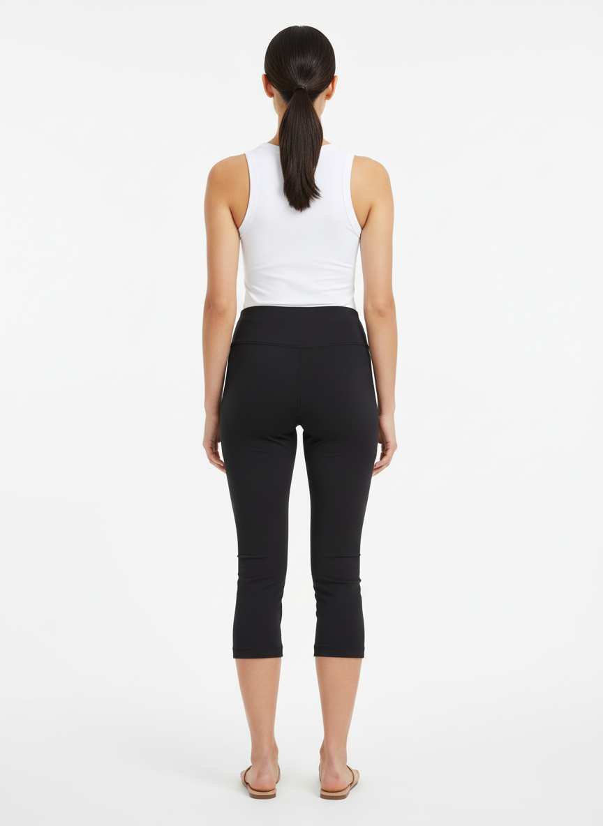 Calça com Zíper Frontal Preta /P
