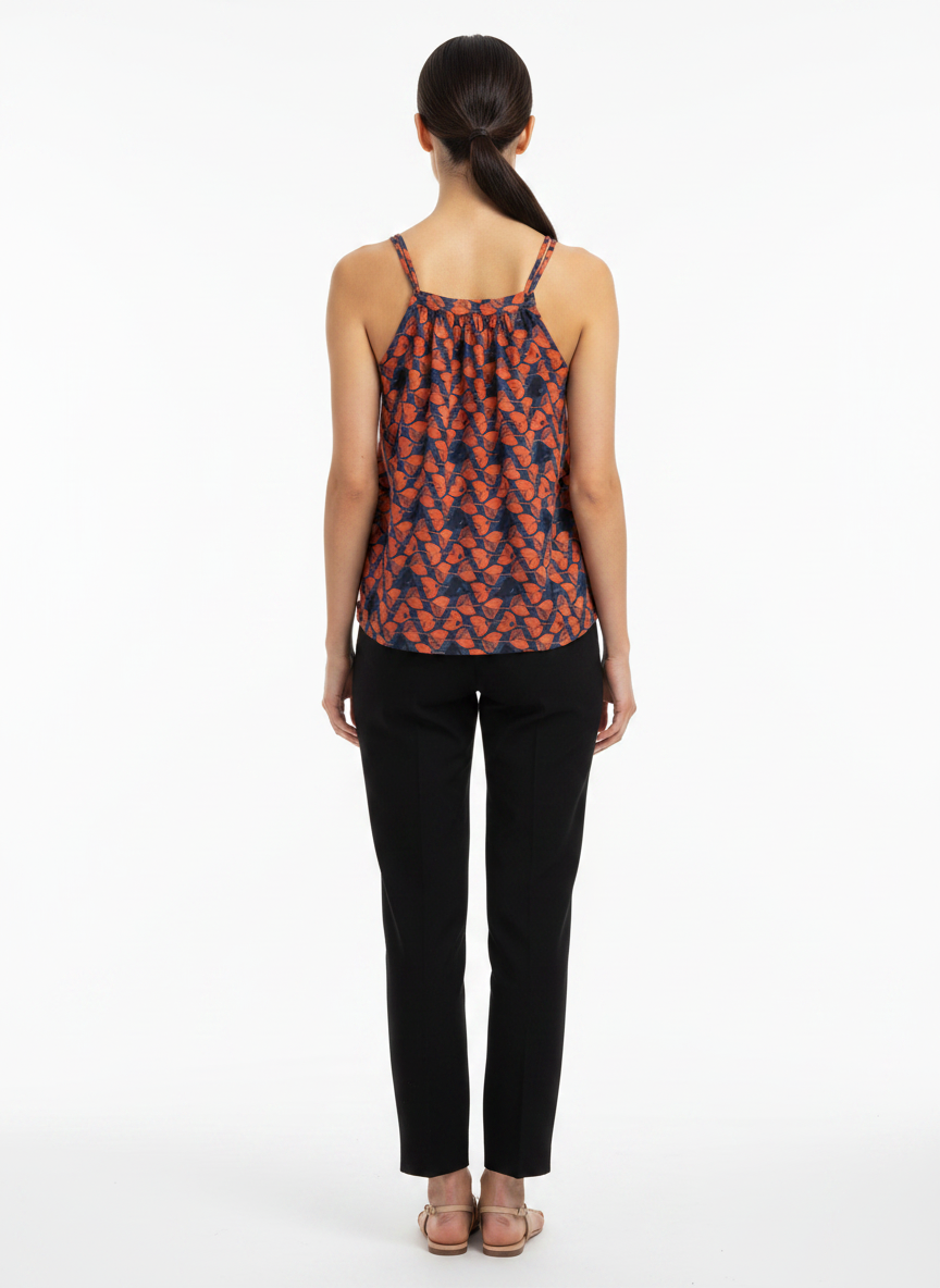 Blusa Alças Finas Estampa Abstrata - Canal / P