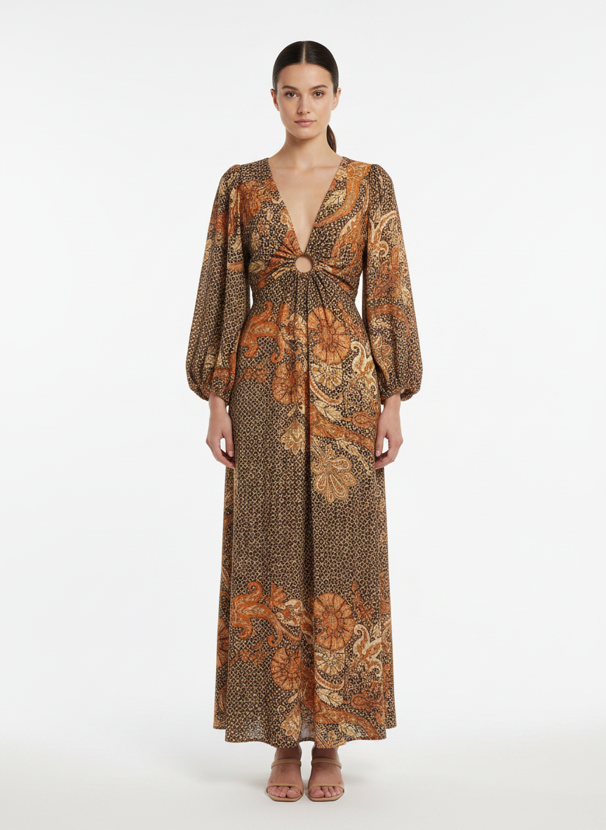 Vestido Maxi Estampado - MARIA FILÓ / PP
