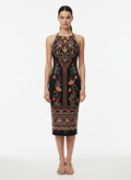 Vestido Midi Estampado Étnico Halterneck - FARM / M