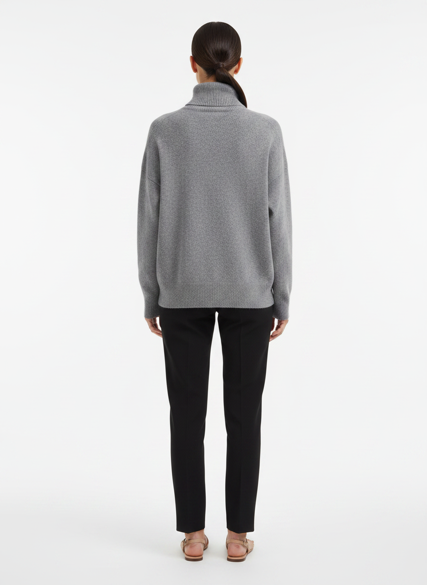 Blusa Gola Alta Tricô Cinza Mescla - FOREVER 21 / M