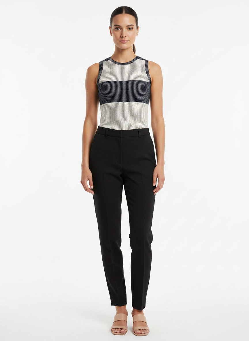Body Canelado Listrado Color Block - Canal / P