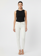 Calça Jeans Skinny com Costura Contrastante Branca - Alphorria/38
