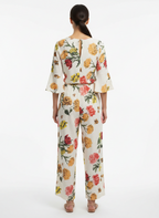 Conjunto Floral Maxi com Amarração e Fendas Frontais - CHEROY / M