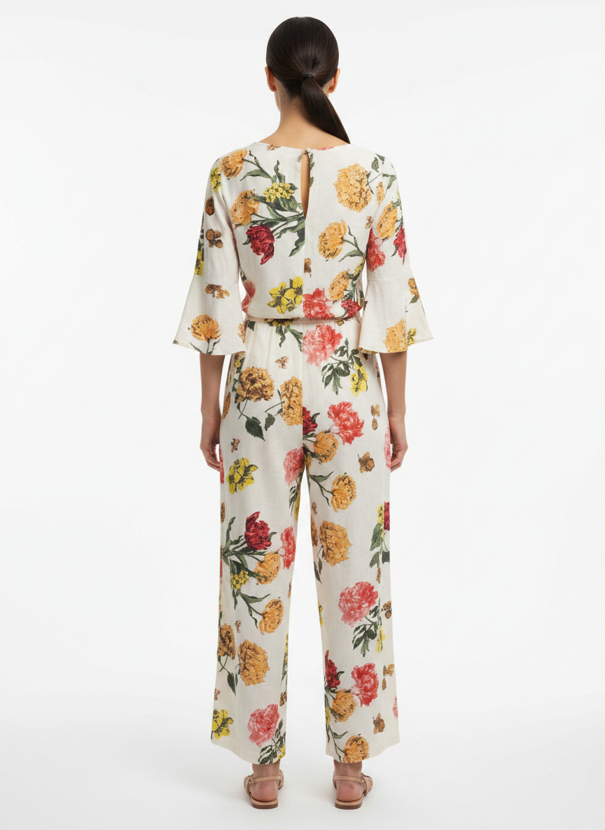 Conjunto Floral Maxi com Amarração e Fendas Frontais - CHEROY / M