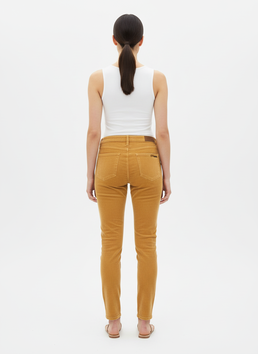 Calça Veludo Slim Mostarda - Canal/38