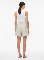 Short Casual Cintura Alta Bege /P