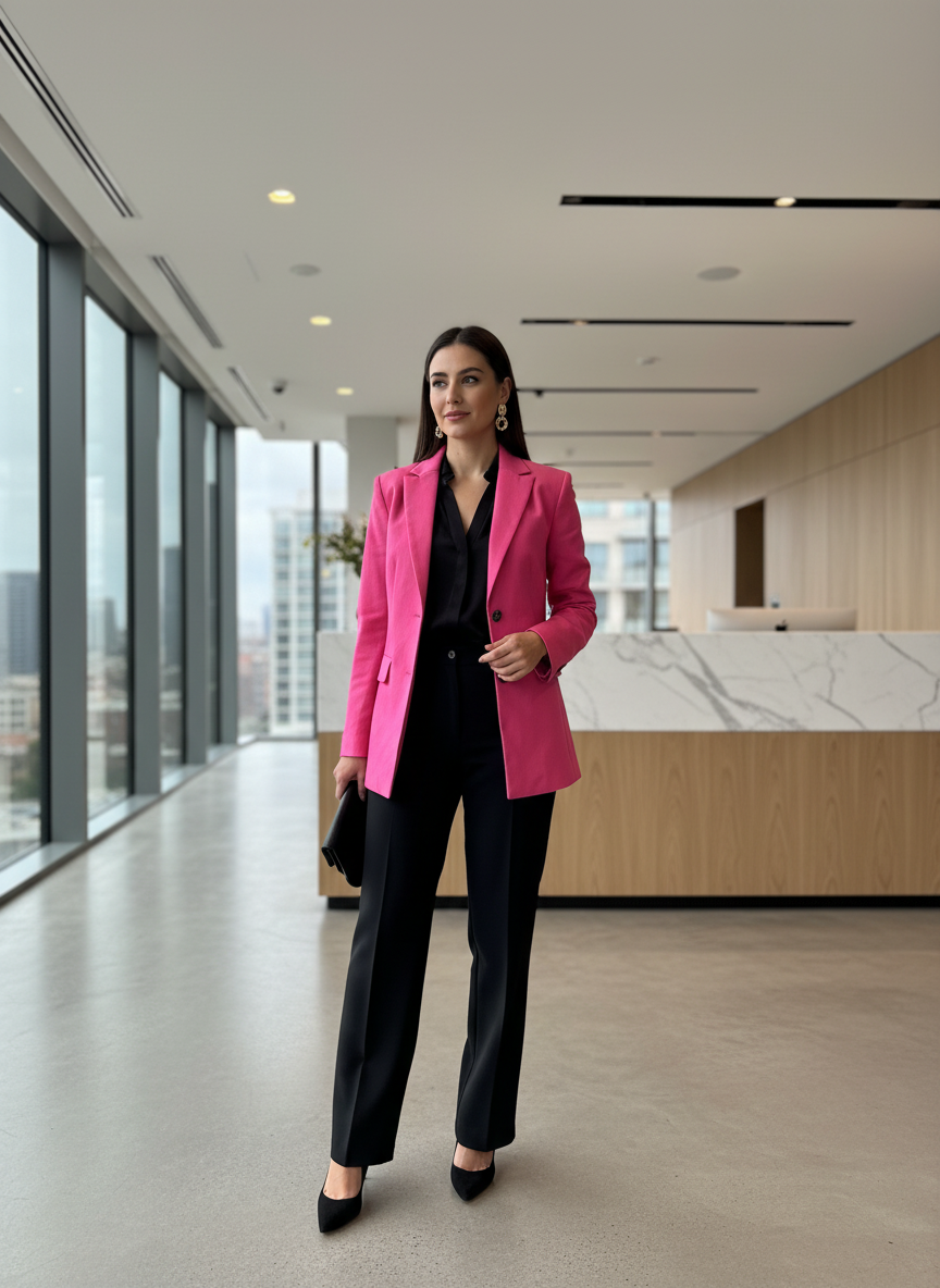 Blazer Estruturado Fúcsia - H&M / 38