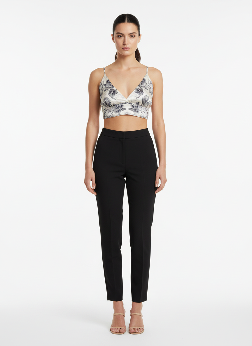 Top Acetinado Floral - Caos/M
