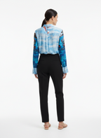 Blusa Estampada Cenário Costeiro Manga Longa - Borda Barroca / 38