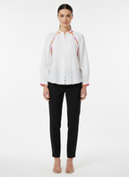 Blusa Feminina Linho Bordada com Pregas Frontais - Linda De Morrer / 38