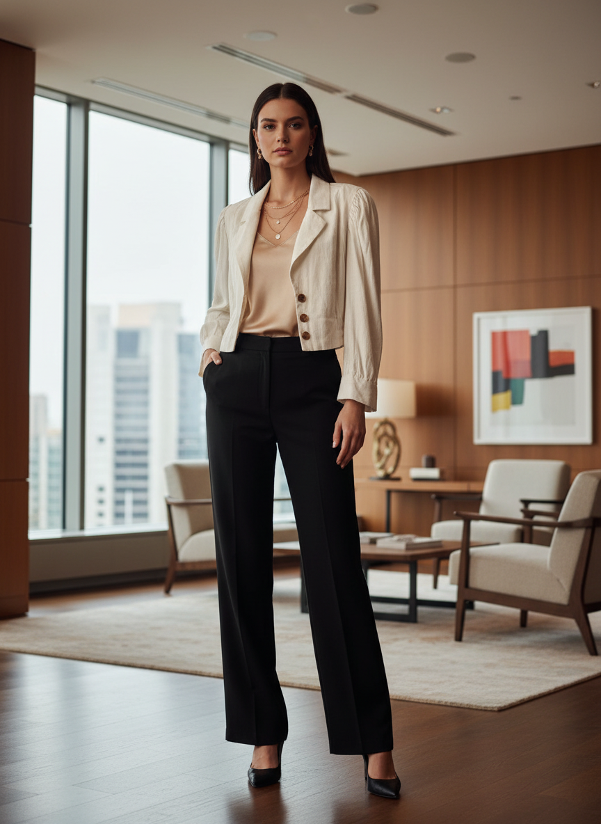 Blazer Cropped Texturizado - FARM / P