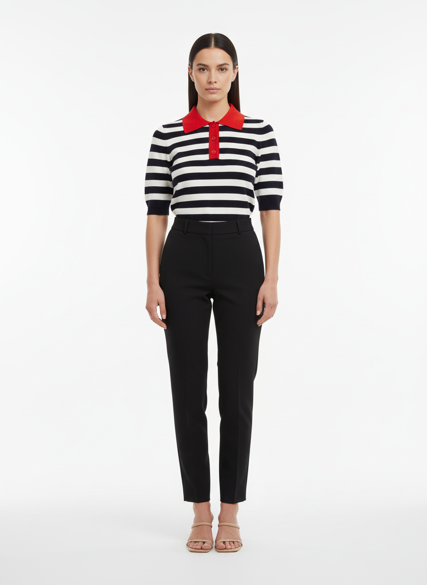 Blusa Polo Listrada - S Club/M