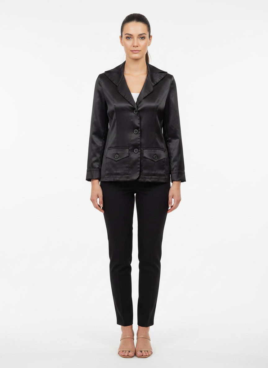 Blazer Acetinado Botões Elegante - DROSÓFILA / M