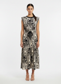 Vestido Midi Animal Print com Amarração - FARM / M