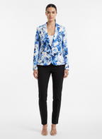 Blazer Floral Elegante Azul e Branco - COLLECTION / 40
